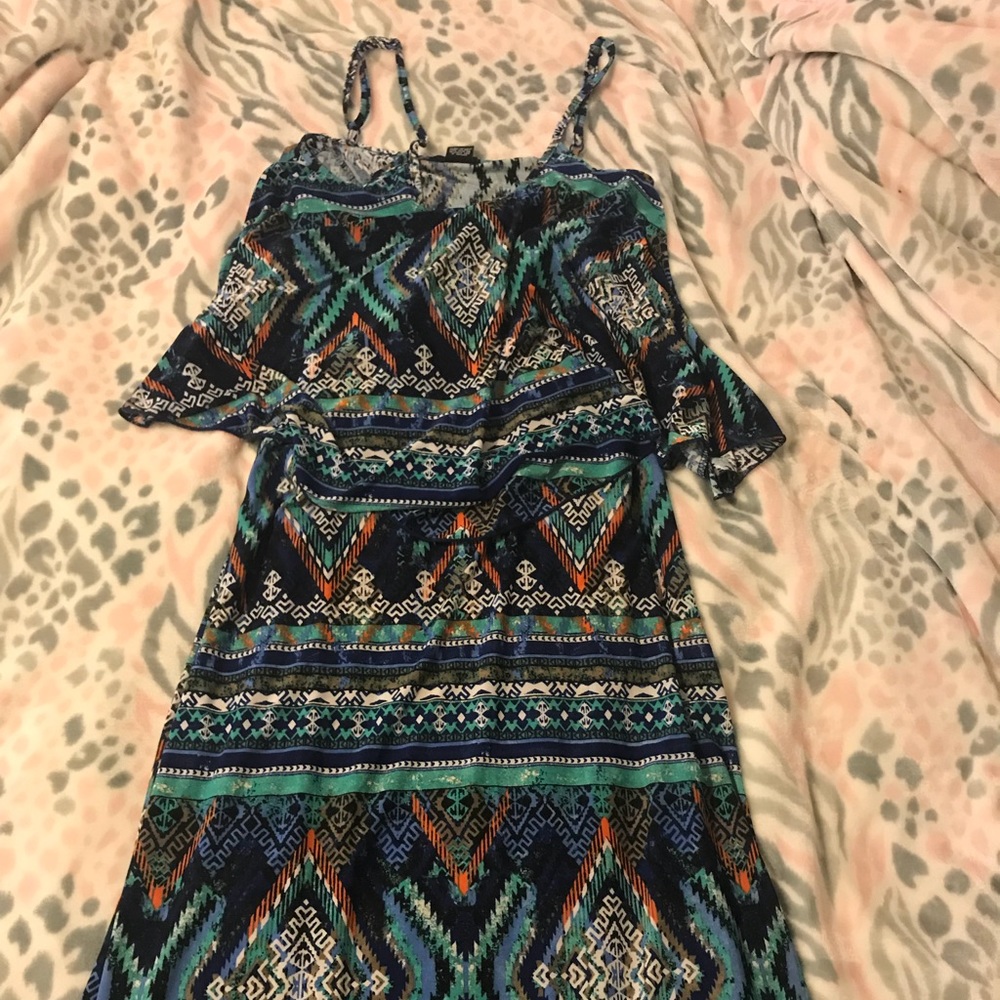 Blue Print Floor length Maxi dress